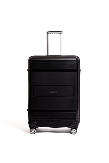 Travel POLO Troler cabina avion.Valiza din PP, TRAVEL POLO, A1017, 57x36x25cm.Bagaj de mana cu roti duble, Negru