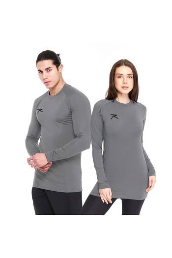 raru Anthracite Long Sleeve Technical Performance Sports T-shirt
