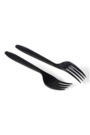 SKP VIP Plastic Forks, Large, Black (50 Pieces).