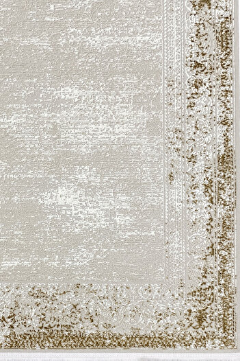 ünalcarpet 4 Metrekare - 6 Metrekare Bambu Tarz Modern Salon Oturma Odası Mutfak Halısı Antialerjik Gold