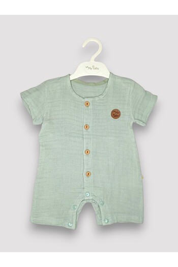For My Baby Baby Muslin Snap Romper Summer Half