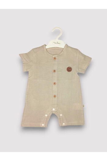 For My Baby Baby Muslin Snap Romper Summer Half