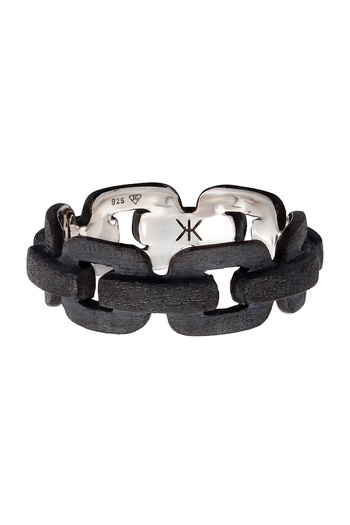 KUZZOI Ring Herren Kette Optik Robust in 925 Sterling Silber