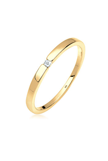 ELLI Zásnubní prsten Klasický elegantní diamant (0,02 ct) Stříbro 925