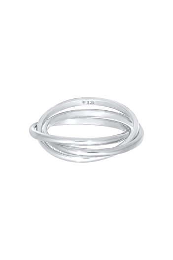 ELLI Ring Damen Wickelring Trini Look Basic Minimal Trend in 925 Sterling Silber