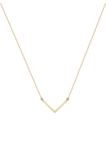 ELLI Geo Minimal Design - Náhrdelník ze stříbra 925 se zlatým lemováním
