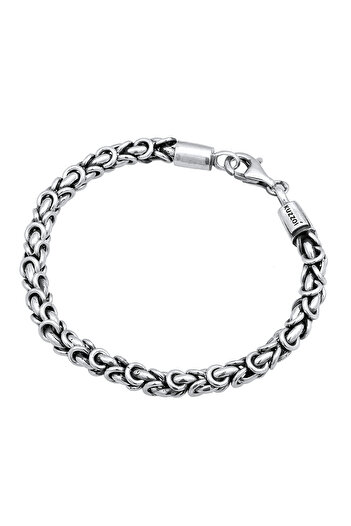 KUZZOI Armband Herren Glieder Basic Solid in 925 Sterling Silber