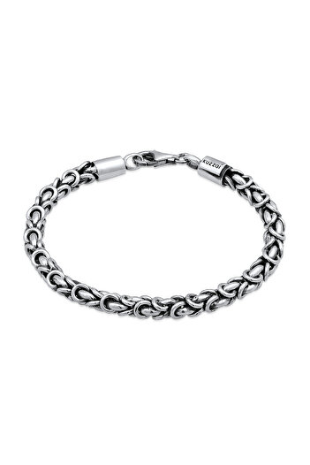 KUZZOI Armband Herren Glieder Basic Solid in 925 Sterling Silber