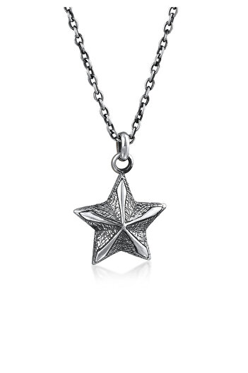 KUZZOI Necklace Herren Stern Vintage 925er Silber