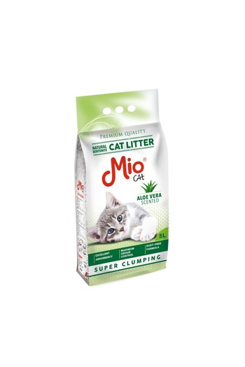MİO Cat Litter❤️, Mio Cat, High Premium Bentonite, Aloe Vera Fragrance, makes large Standard 5l lumps