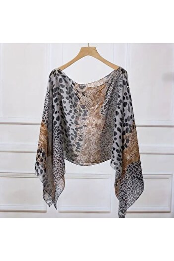 Dgt Luxury Leopard Print, Sunscreen, Multi-Purpose Tunic, Beach Shawl, Lightweight, Breathable Kimono