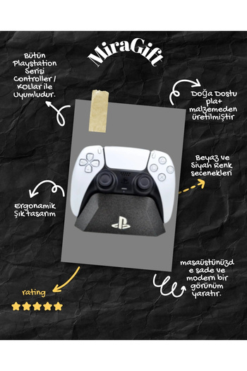 Miralux Playstation Uyumlu PS 5 Joystick Standı PS 5 Dualsense Controller/Kol Tutucu