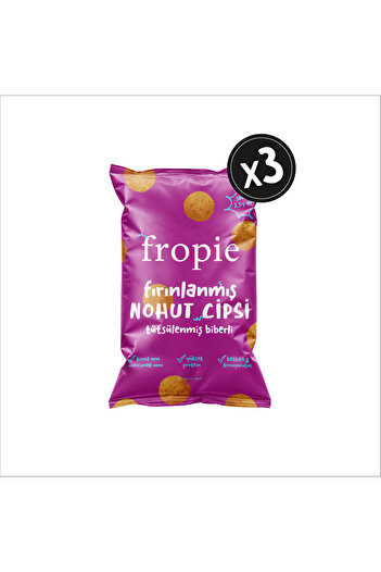 FROPİE Fropie Baked Chickpea Chips with Smoked Pepper Seasoning X3