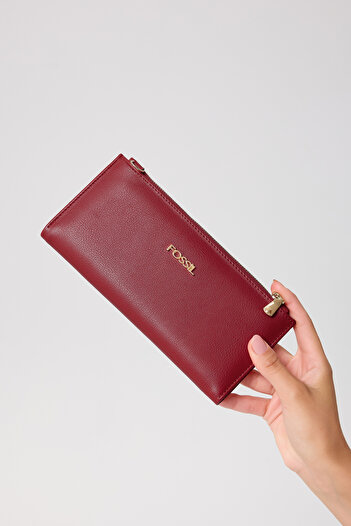 Fossil Kırmızı Kadın Clutch , Cüzdan ve Kartlık 06FS25Y12