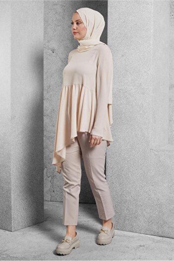 Alvina Asymetric Cut Volan Tunic 4864
