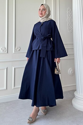 InStyle Σετ φούστας με φαρδύ μανίκι Modal Navy Blue