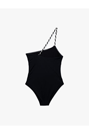 Koton Color Contrast One Shoulder Swimsuit