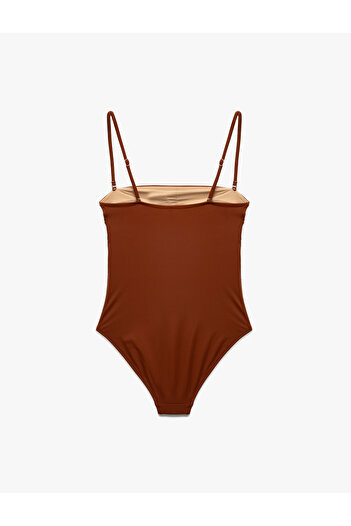 Koton Lightly Supported Strapless Swimsuit