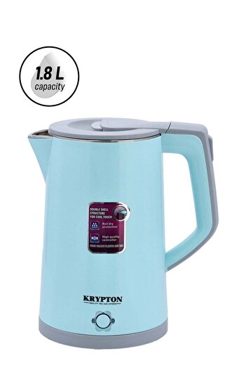 KRYPTON Double Layer Kettle With Rotational Base, Automatic Cut-off, Boil Dry Protection, Stainless