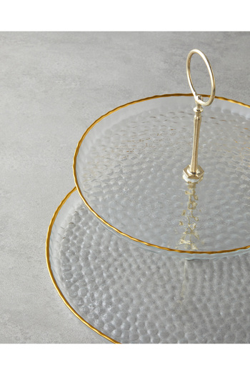 English Home Golden Glow Layered Service 21+28 cm Transparent (08.04.2025)
