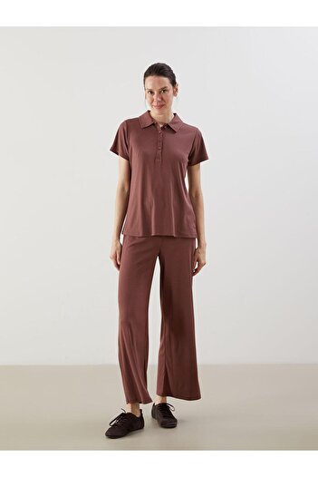 LC Waikiki Lcwaikiki Classic Elastic Waist Wide Leg Women's Trousers (S5)