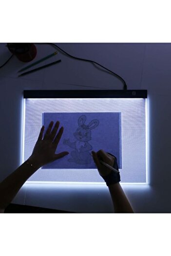 zola LED drawing board, A3 size, acrylic, 5V, microUSB, 34.5x47x0.5 cm, black/white