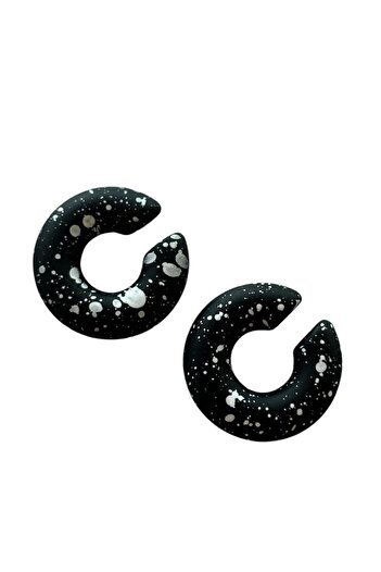 TAKIŞTIR Siyah Renk Ear Cuff Küpe (Çift)