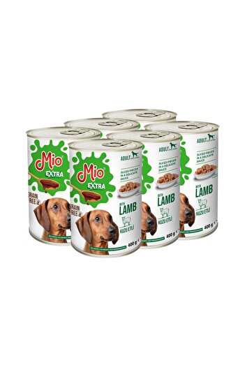 MİO Hrana umeda caini adulti❤️ , Mio Dog Extra, Super Premium miel, pachet 6 conserve 400g