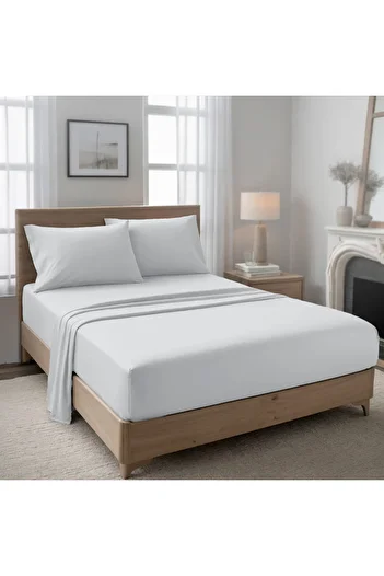 Hotel Linen Klub 3-Piece Microfiber Super King (200x200cm) Plain Fitted Sheet Set