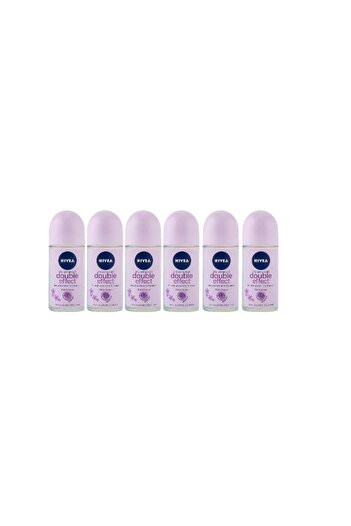 NIVEA Set 6 X Deodorant Roll-on Woman 50ml, Double Effect, Anti-marks White