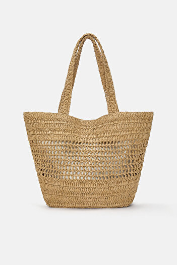 Pull & Bear Örgü tote çanta