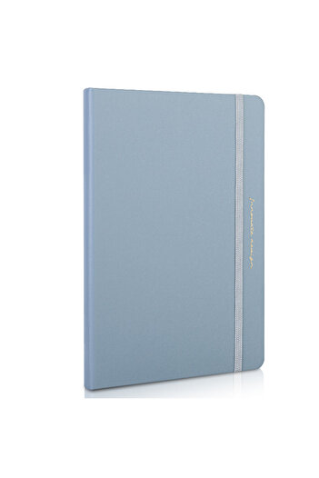 Deli Office Notebook 210×143Mm 96 Pages Ruled Faux Leather Cover Blue Deli