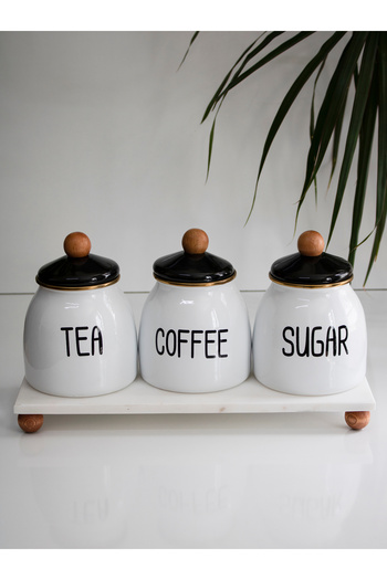 FARALYAHOME Marble Wooden Leg Rectangular 40 X 15 cm Oil Base Spice Rack Stand