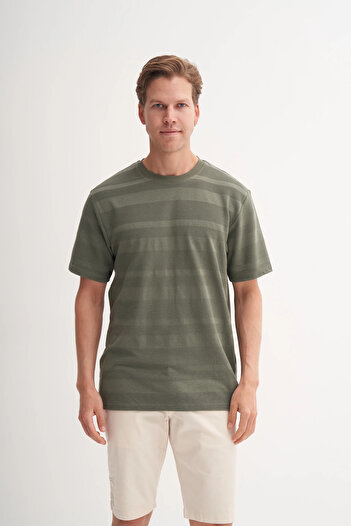 Cazador Crew Neck Regular Fit Knitted T-Shirt 4123
