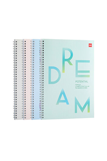 Deli Spiral Notebook A4 60 Pages Ruled 70G Cardboard Cover Deli