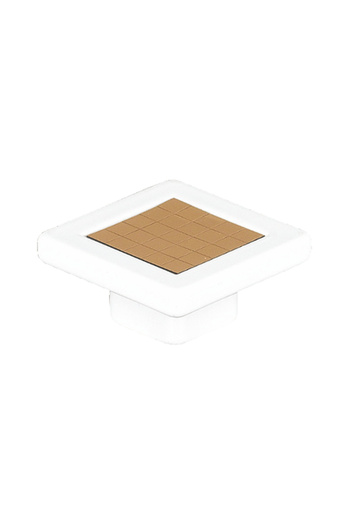 flores Buton pentru mobila patrat, cu model, X2-93, alb + galben