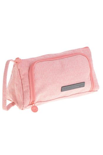 zola Storage pencil case, 2 compartments, interior pockets, 22x7x10cm, pink