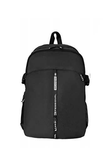 zola Teenage backpack with 3 compartments, waterproof, black and white, 44x30x14 cm