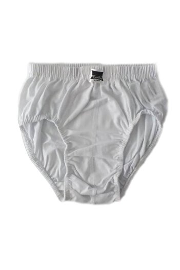 ESTİKO Boy's 6 Pack White Kom Slip Panties White 100% Cotton