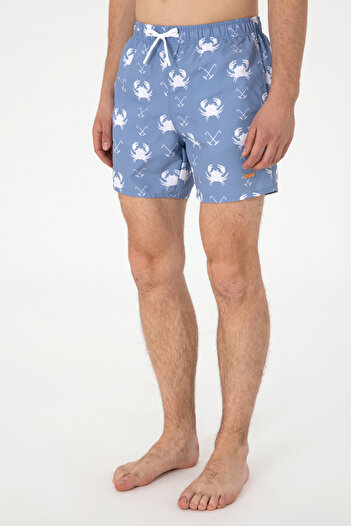 U.S. Polo Assn. Ανδρικό μπλε μαγιό 50299766-VR036