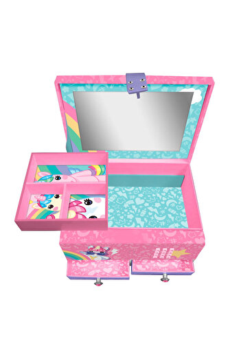 UNICORN Music box with code and secret compartments, 20x14x12 cm, multicolor, Unicorn