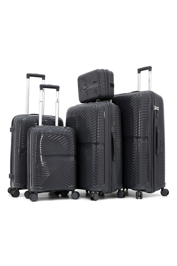 Fancl Hardshell Luggage Trolley 4 pcs Set + Makeup - GREY
