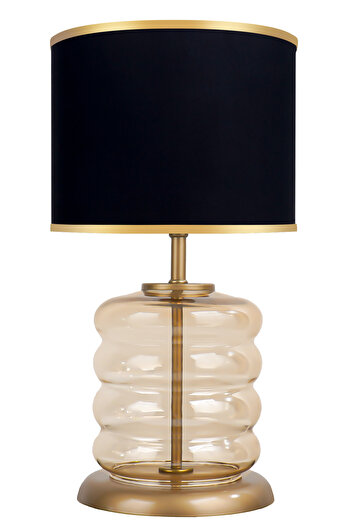 MINIMAL ETICARET VE BILGI TEKNOLOJILERI Mirror Gold - Black - Glass Lampshade