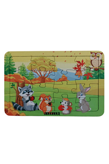 Fizello 6 Adet 16 Parça Eğitici Ve Öğretici Ahşap Çocuk Puzzle Montessori & Yapboz Bebek Çocuk Oyuncak