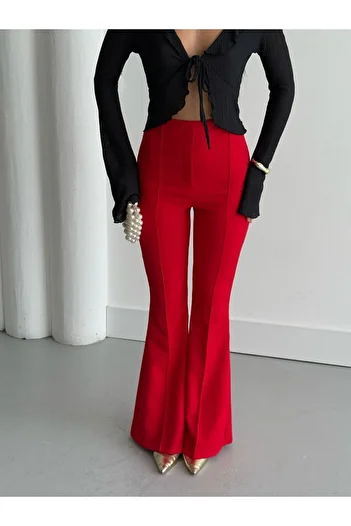 EsSo butik New Season High Waist Flared Palazzo Pants