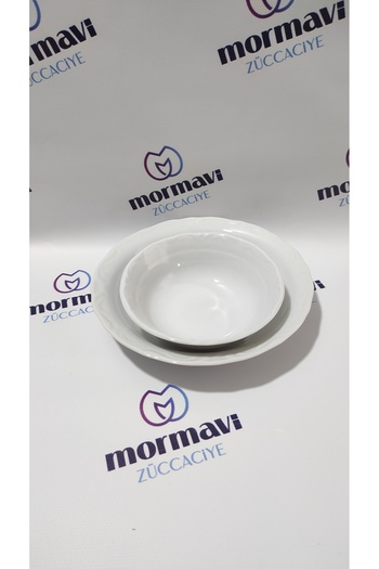 Porland Porcelain Anatolian White 12-Piece Plate Set for 6 People (Bowl & Plate)