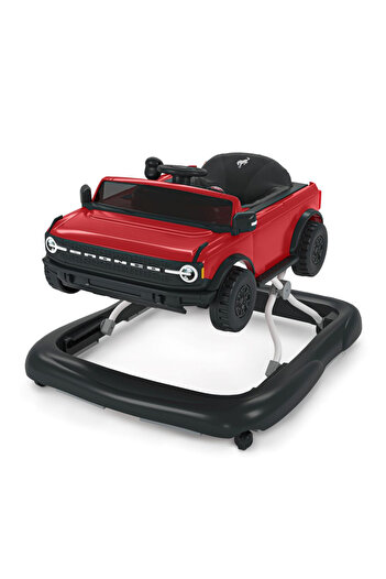 Bright Starts Ford Bronco Walker – 4-in-1 Red Baby Activity Walker with Sounds, 6–24 Months