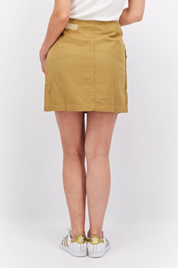 Esprit Women Solid Mini Skirt, Tan