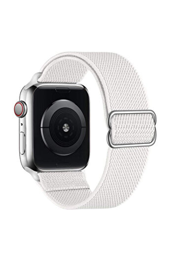 REDz Accessories Curea elastică, compatibilă cu Apple Watch, reglabilă, albă - 38/40/41 mm