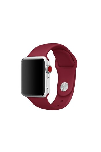 REDz Accessories Sport Band for Apple Watch, Silicone, Burgundy - 38/40/41 mm, Large